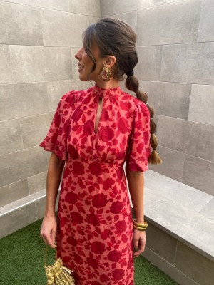 Vestido Chacón Coral/Rojizo