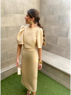 Ensemble beige uni Genoveva