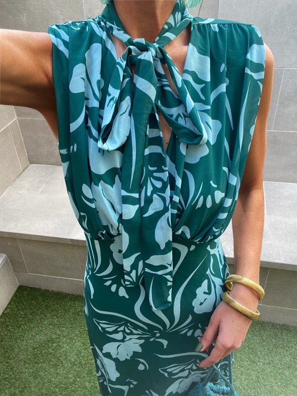Vestido Esperanza Aguamarina