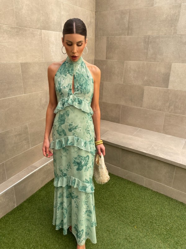 Vestido azul-turquesa de Sarajevo