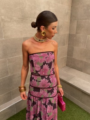 Nahua Dress Pink/Brown