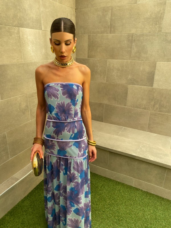 Blue/Mauve Nahua Dress