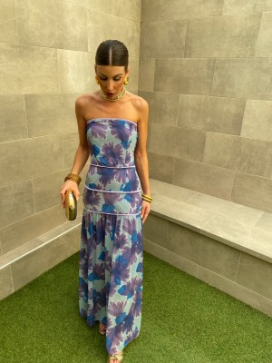 Robe Nahua bleue/mauve