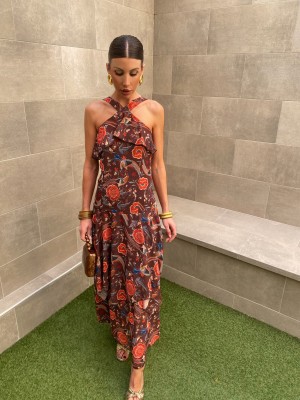 Vestido marrom Carmona