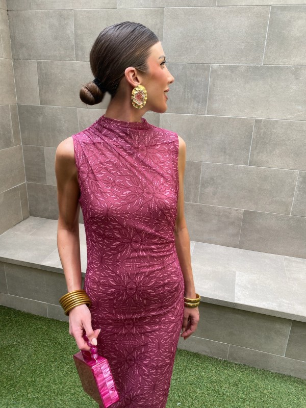 Vestido rosa trivial