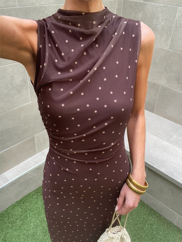 Vestido Manzanilla Marrón