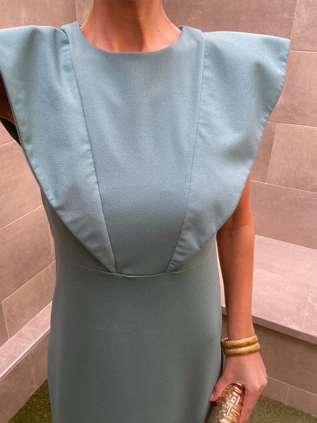 Robe Polina sans manches aigue-marine