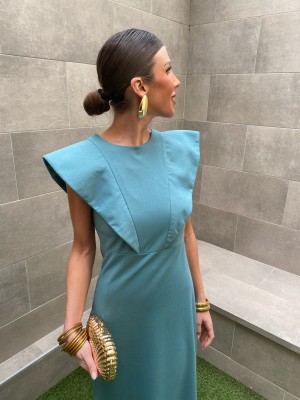 Vestido Polina sin Mangas Aguamarina