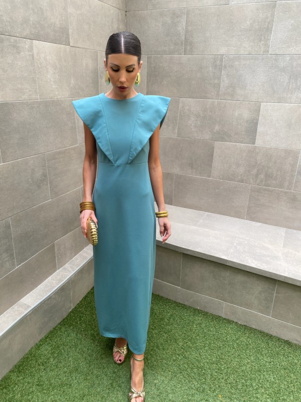 Vestido Polina sin Mangas Aguamarina