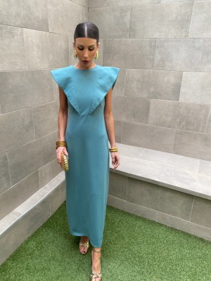 Vestido Polina sin Mangas Aguamarina