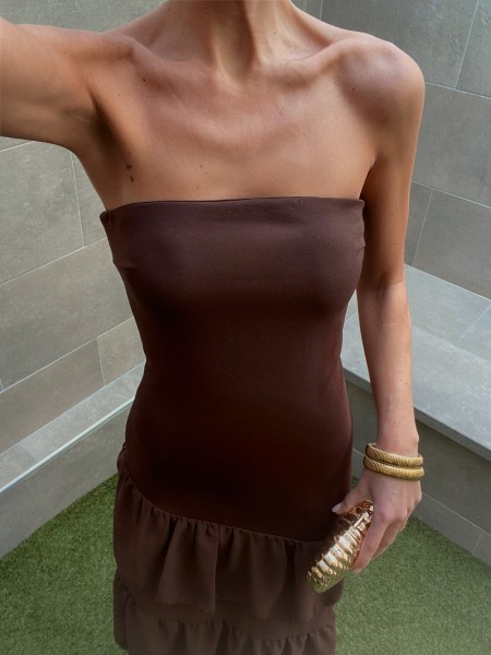 Vestido Aitana Marrón