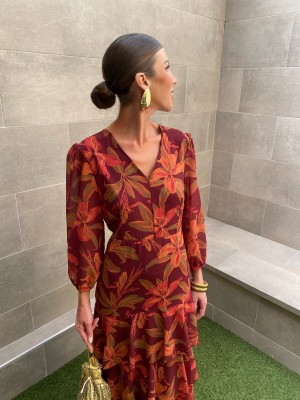 Vestido Bazán Berenjena