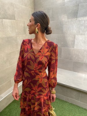 Bazán Dress Aubergine