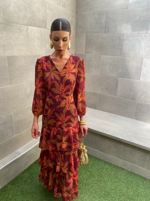 Bazán Dress Aubergine