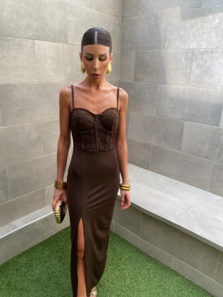 Vestido Megan Marrón 2