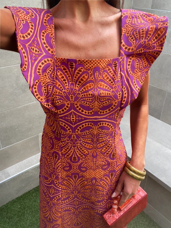 Mogger Dress Bougainvillea/Orange