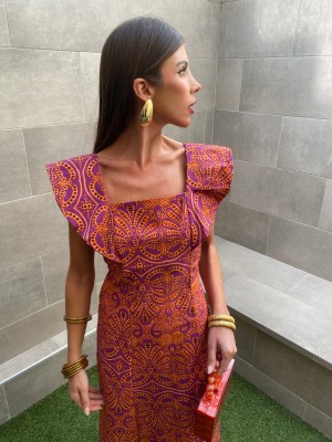 Vestido Mogger Buganvilla/Naranja