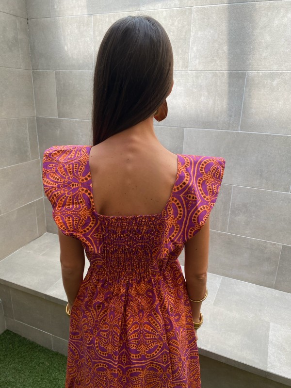 Vestido Mogger Bougainvillea/Laranja