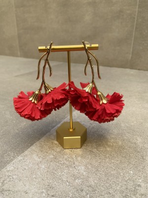 Brincos de Cravo Vermelho