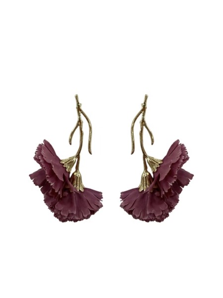 Pink Carnation Earrings