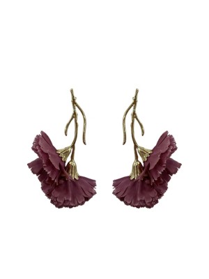 Pink Carnation Earrings