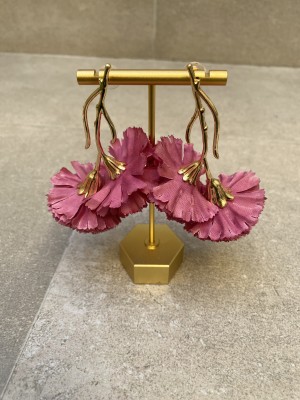 Pink Carnation Earrings