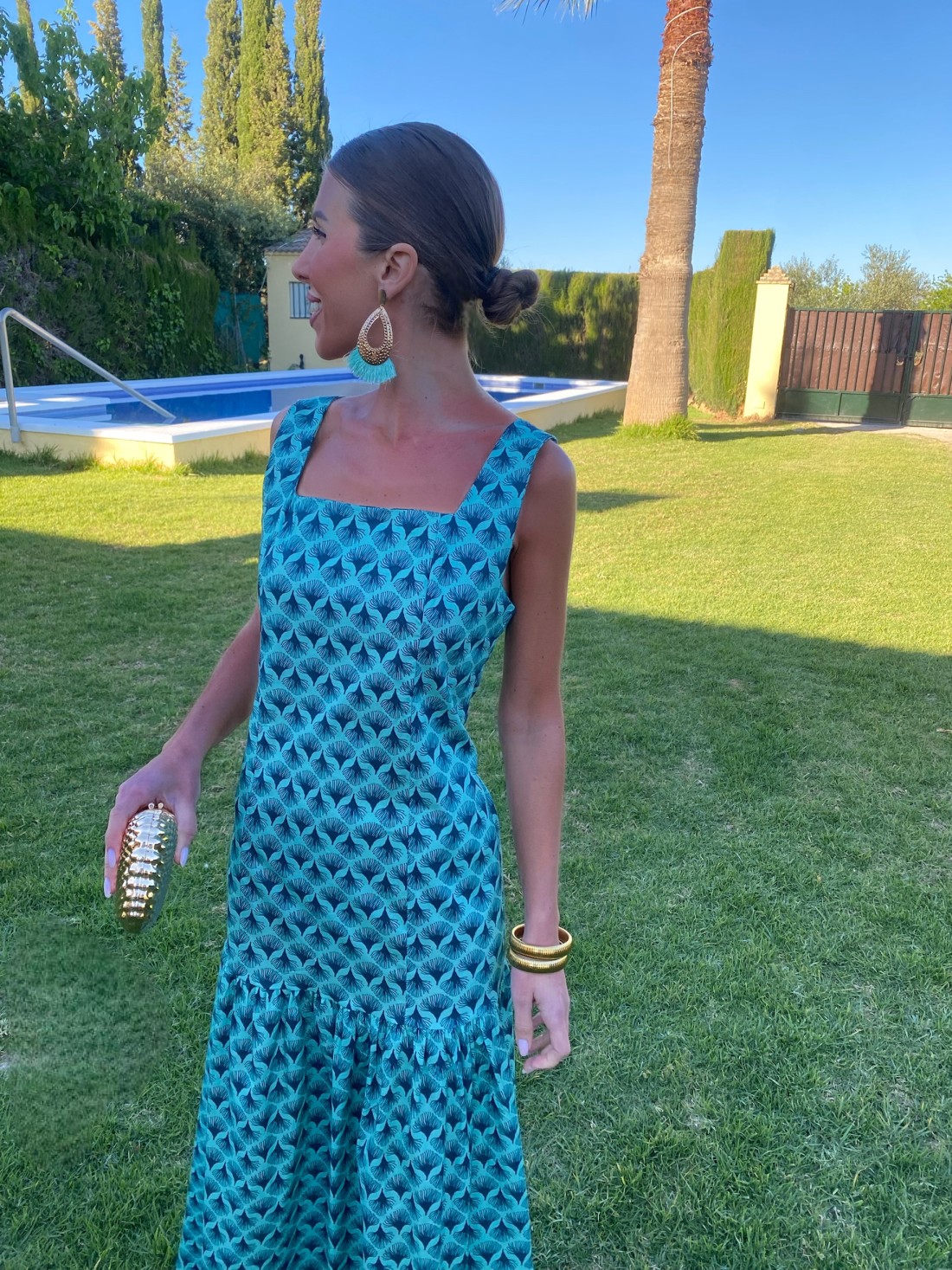 Teatinos Aqua Green Dress