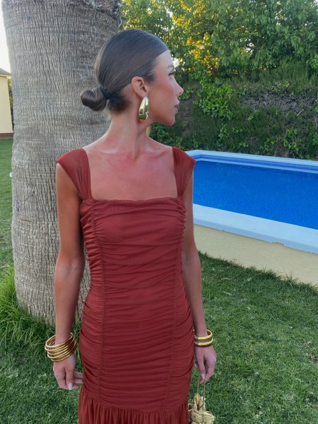 Robe drapée Caldera