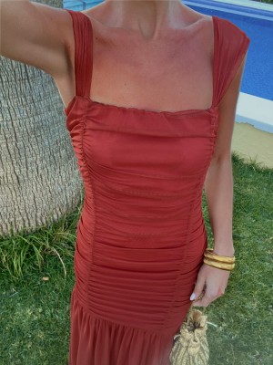 Vestido Drappe Caldera