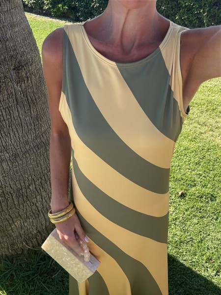 Olive/Mustard Porto Dress
