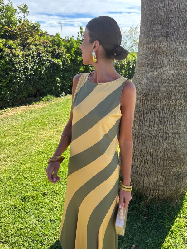 Olive/Mustard Porto Dress