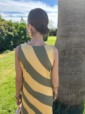 Robe Porto Olive/Moutarde