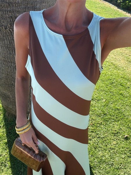 Oporto Brown/Turquoise Dress