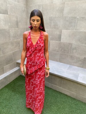 Vestido Aranda Rojizo