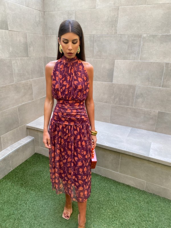 Vestido Fígaro Vino