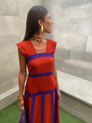 Vestido Francesca Rojizo