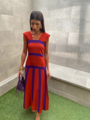 Vestido Francesca Rojizo