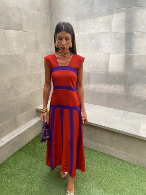 Vestido Francesca Rojizo