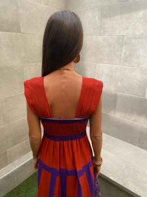 Vestido Francesca Rojizo