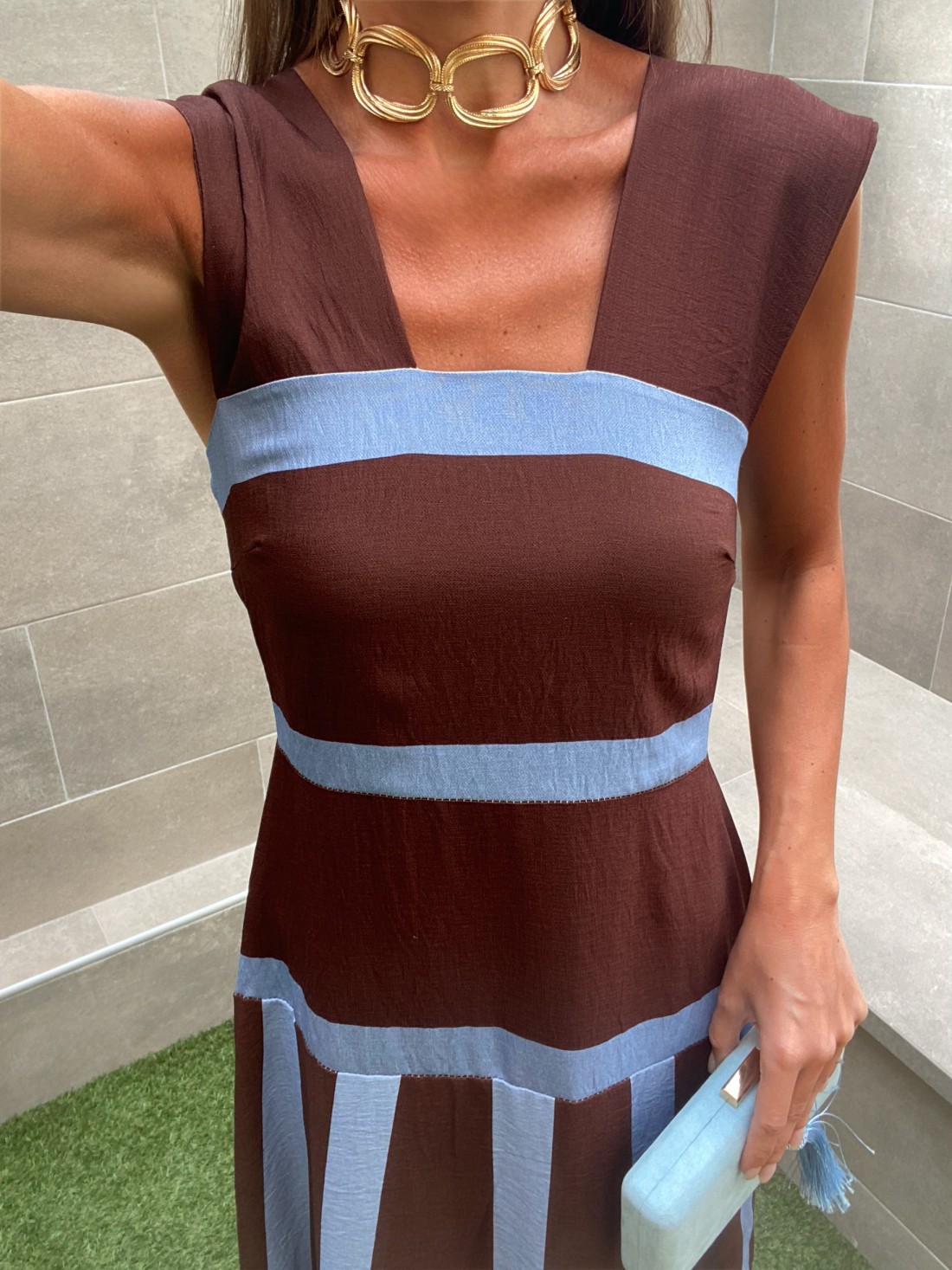 francesca brown dress Lace Chestnut Brown Mini Dress main image 1