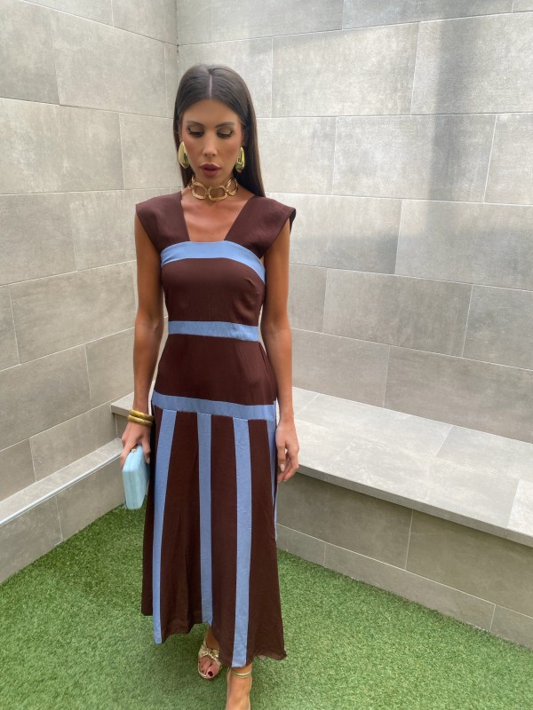 Vestido Francesca Marrón