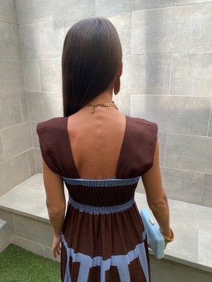 Vestido Francesca Marrón