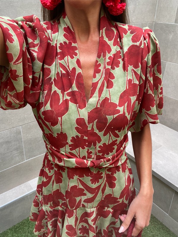 Timanfaya Olive Dress