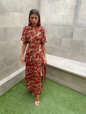 Timanfaya Olive Dress