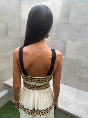 Vestido creme Mykonos