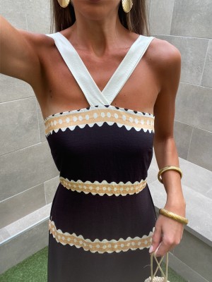 Vestido preto de Mykonos