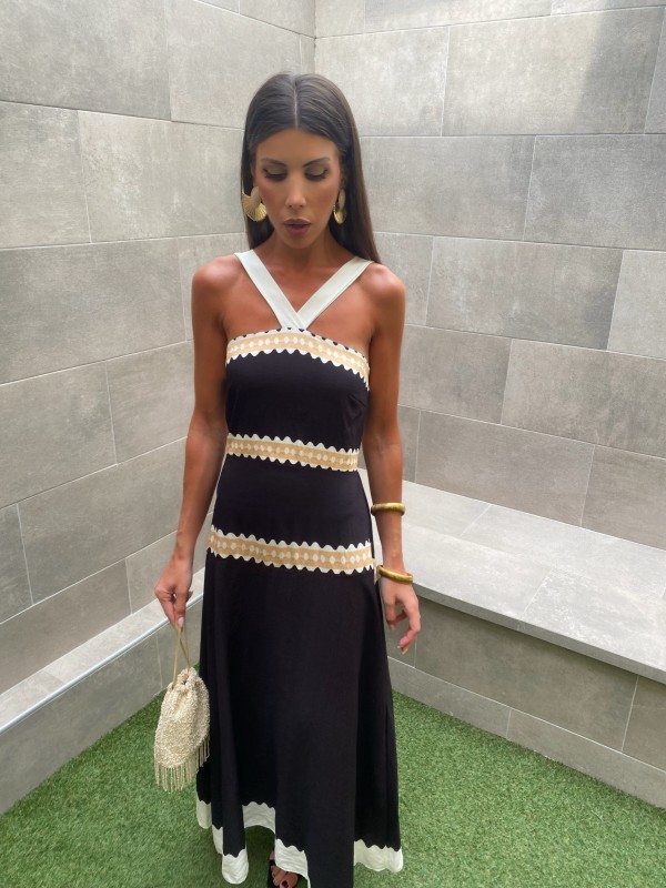 Vestido preto de Mykonos