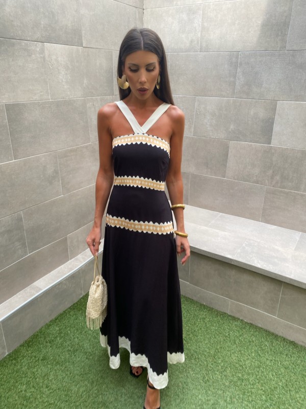 Vestido preto de Mykonos