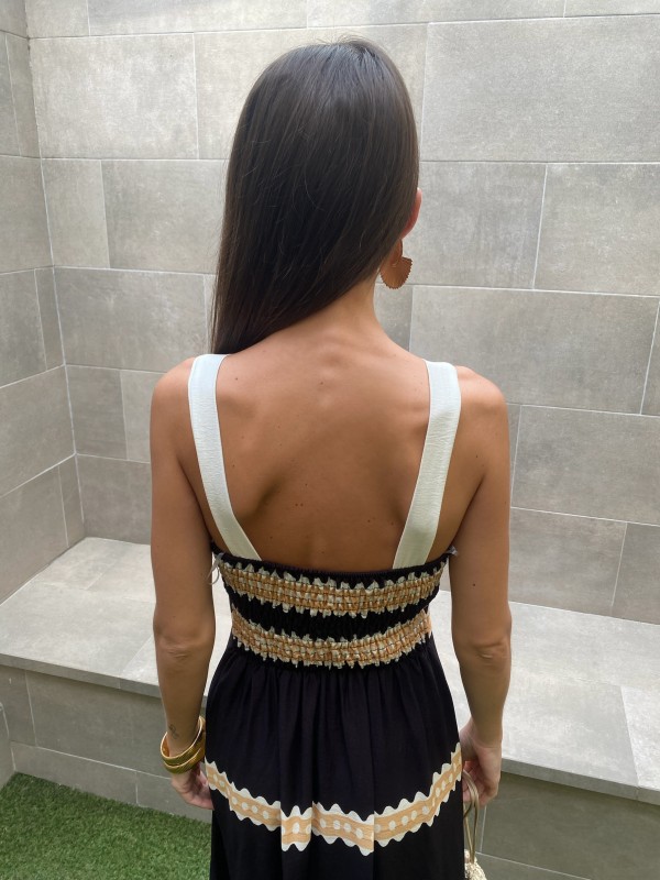 Vestido preto de Mykonos
