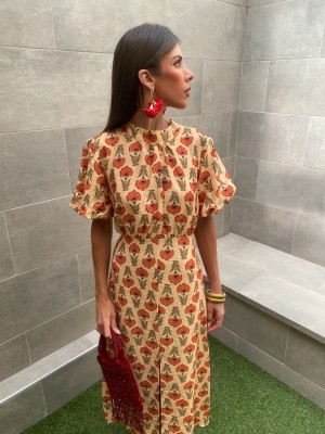 Vestido Moraleja Mantequilla